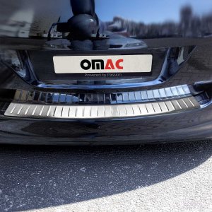 Volkswagen Golf VI Rear Bumper Sill Cover - Omac - S.Steel - Brushed Silver - '09-'13